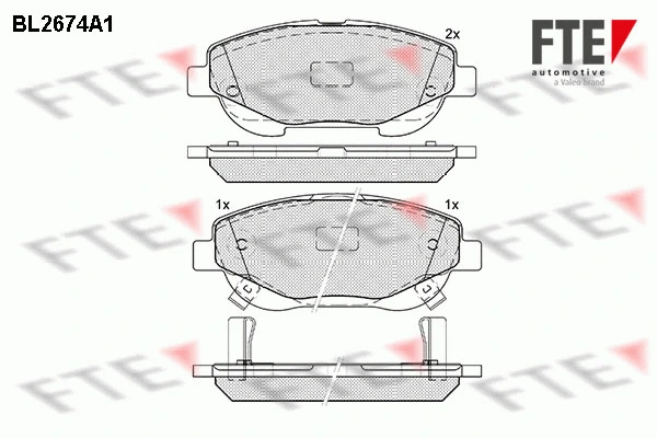 Brake Pad Set, disc brake (BL2674A1)