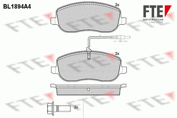 Brake Pad Set, disc brake (BL1894A4)