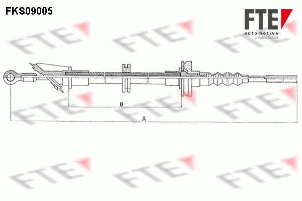 Cable Pull, clutch control (FKS09005)
