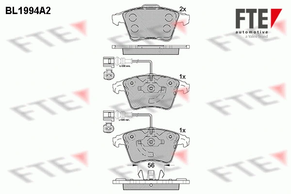 Brake Pad Set, disc brake (BL1994A2)