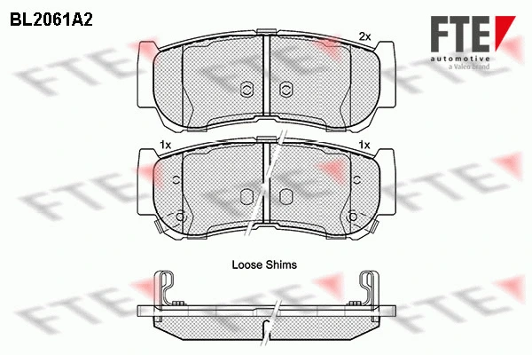 Brake Pad Set, disc brake (BL2061A2)