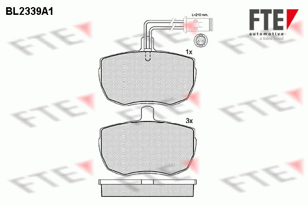 Brake Pad Set, disc brake (BL2339A1)