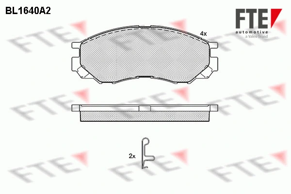 Brake Pad Set, disc brake (BL1640A2)