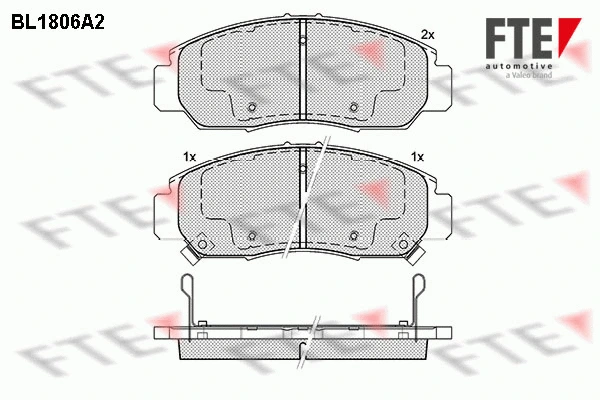 Brake Pad Set, disc brake (BL1806A2)