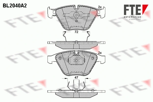 Brake Pad Set, disc brake (BL2040A2)