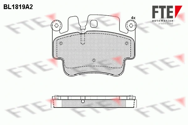 Brake Pad Set, disc brake (BL1819A2)