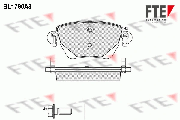 Brake Pad Set, disc brake (BL1790A3)