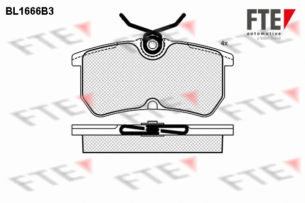 Brake Pad Set, disc brake (BL1666B3)