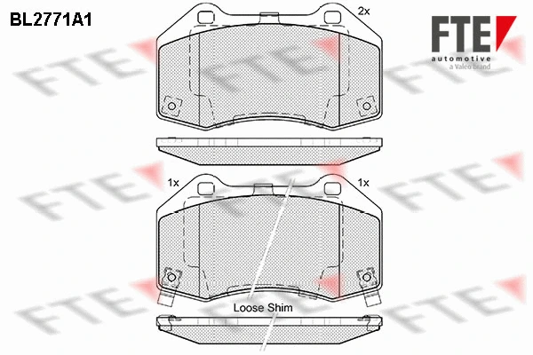 Brake Pad Set, disc brake (BL2771A1)