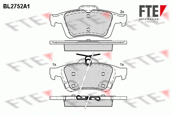 Brake Pad Set, disc brake (BL2752A1)