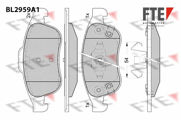 Brake Pad Set, disc brake (BL2959A1)