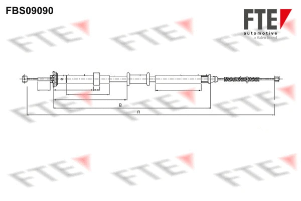 Cable Pull, parking brake (FBS09090)