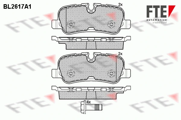 Brake Pad Set, disc brake (BL2617A1)