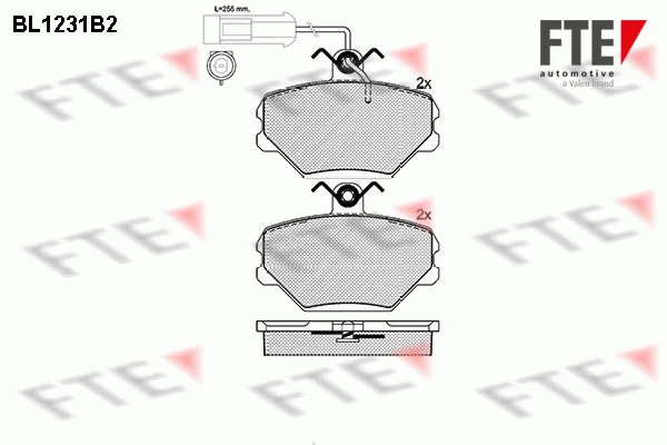 Brake Pad Set, disc brake (BL1231B2)