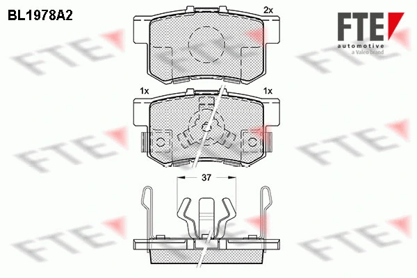 Brake Pad Set, disc brake (BL1978A2)