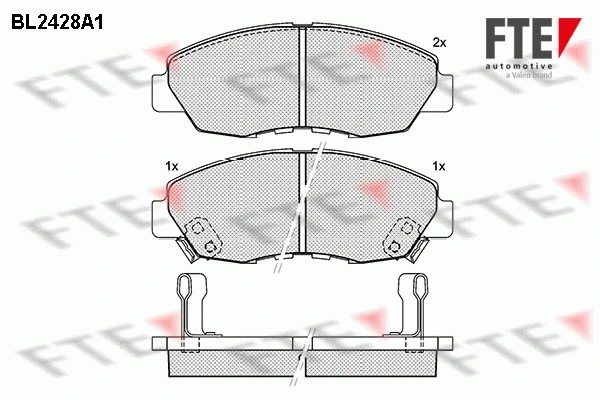 Brake Pad Set, disc brake (BL2428A1)