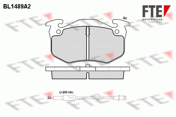 Brake Pad Set, disc brake (BL1489A2)