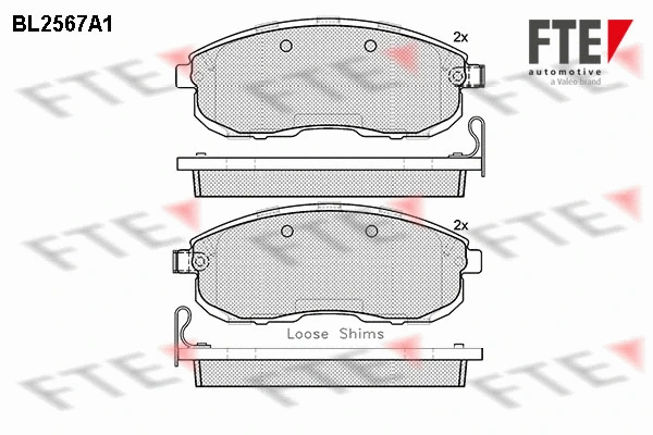 Brake Pad Set, disc brake (BL2567A1)