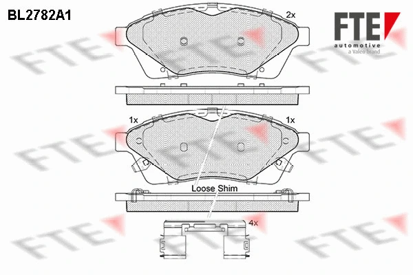 Brake Pad Set, disc brake (BL2782A1)