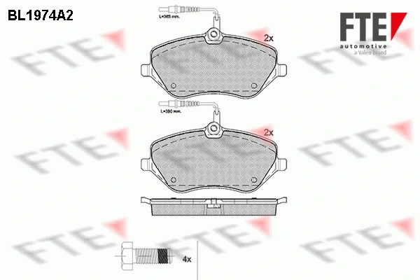 Brake Pad Set, disc brake (BL1974A2)