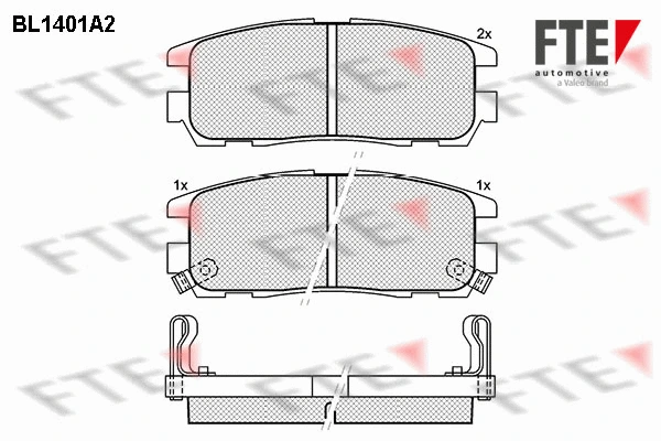 Brake Pad Set, disc brake (BL1401A2)