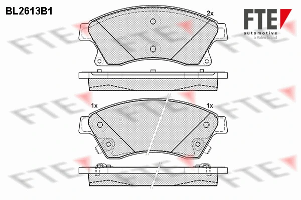 Brake Pad Set, disc brake (BL2613B1)