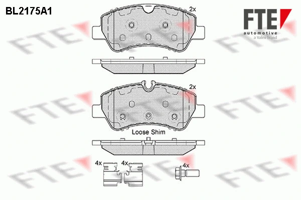 Brake Pad Set, disc brake (BL2175A1)