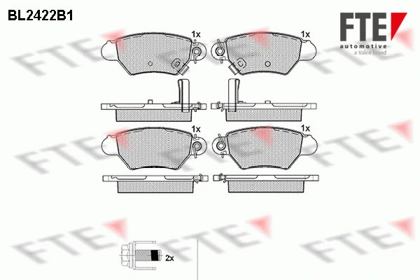 Brake Pad Set, disc brake (BL2422B1)