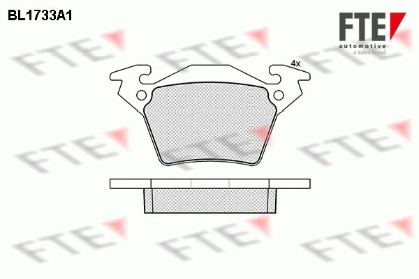 Brake Pad Set, disc brake (BL1733A1)