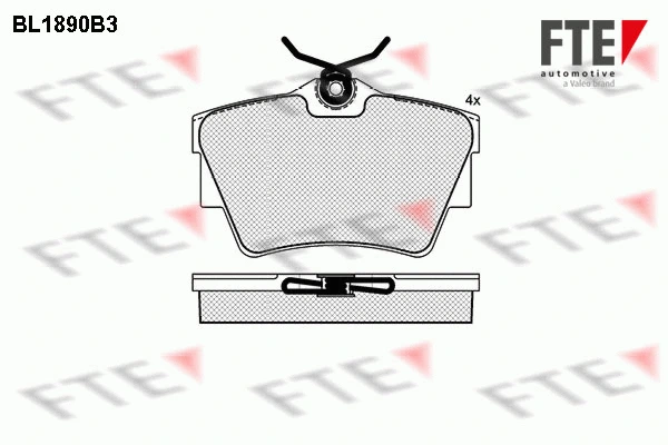 Brake Pad Set, disc brake (BL1890B3)