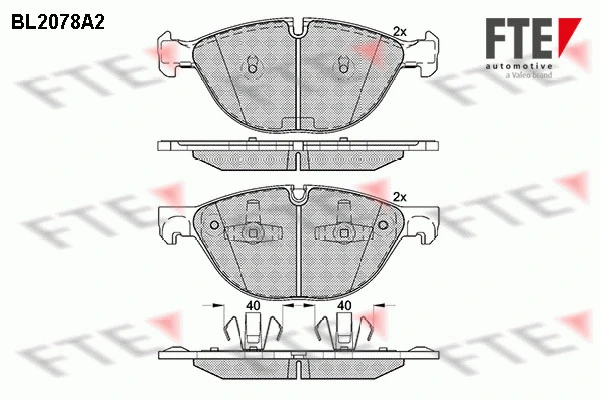 Brake Pad Set, disc brake (BL2078A2)