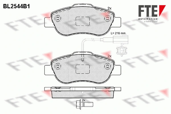 Brake Pad Set, disc brake (BL2544B1)