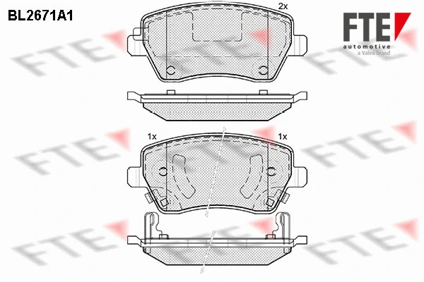 Brake Pad Set, disc brake (BL2671A1)
