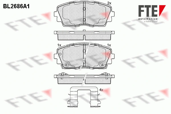 Brake Pad Set, disc brake (BL2686A1)