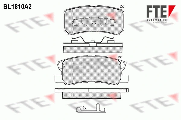Brake Pad Set, disc brake (BL1810A2)