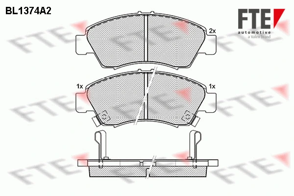 Brake Pad Set, disc brake (BL1374A2)