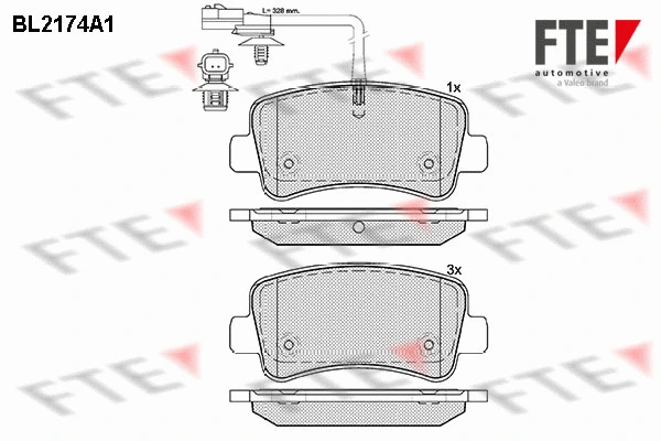 Brake Pad Set, disc brake (BL2174A1)
