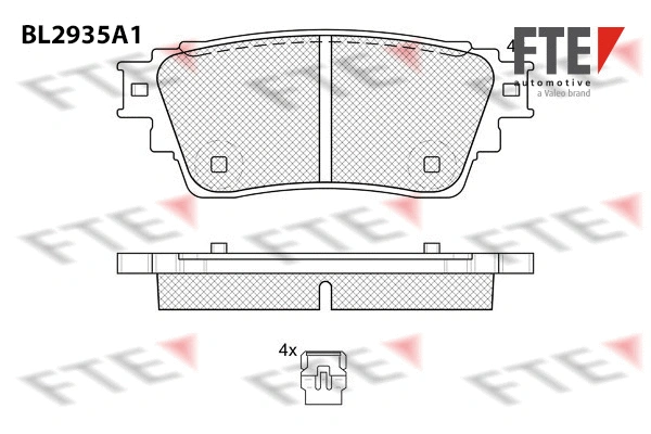 Brake Pad Set, disc brake (BL2935A1)