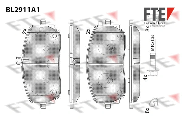 Brake Pad Set, disc brake (BL2911A1)