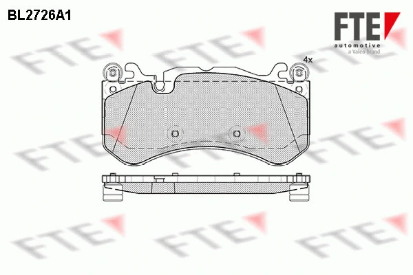 Brake Pad Set, disc brake (BL2726A1)
