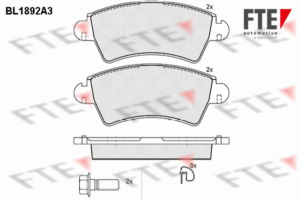 Brake Pad Set, disc brake (BL1892A3)