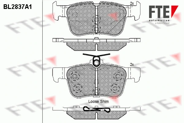 Brake Pad Set, disc brake (BL2837A1)