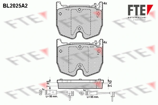 Brake Pad Set, disc brake (BL2025A2)