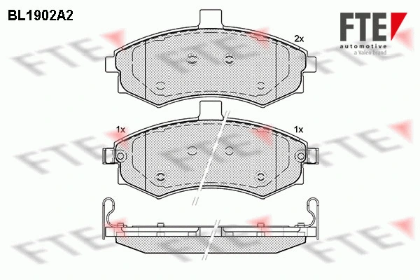 Brake Pad Set, disc brake (BL1902A2)