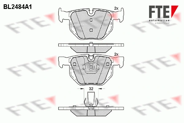 Brake Pad Set, disc brake (BL2484A1)