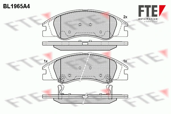Brake Pad Set, disc brake (BL1965A4)