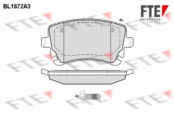 Brake Pad Set, disc brake (BL1872A3)