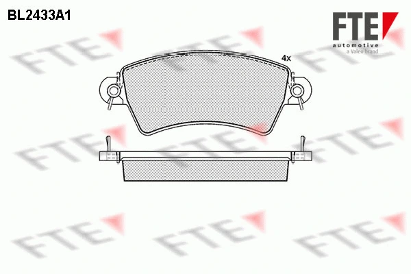 Brake Pad Set, disc brake (BL2433A1)