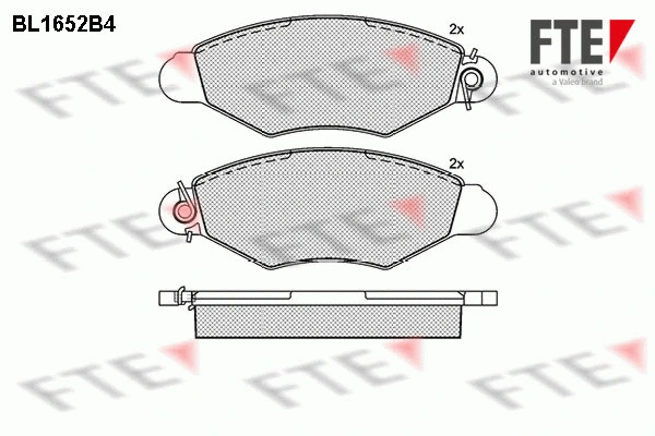 Brake Pad Set, disc brake (BL1652B4)