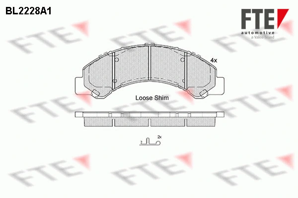 Brake Pad Set, disc brake (BL2228A1)